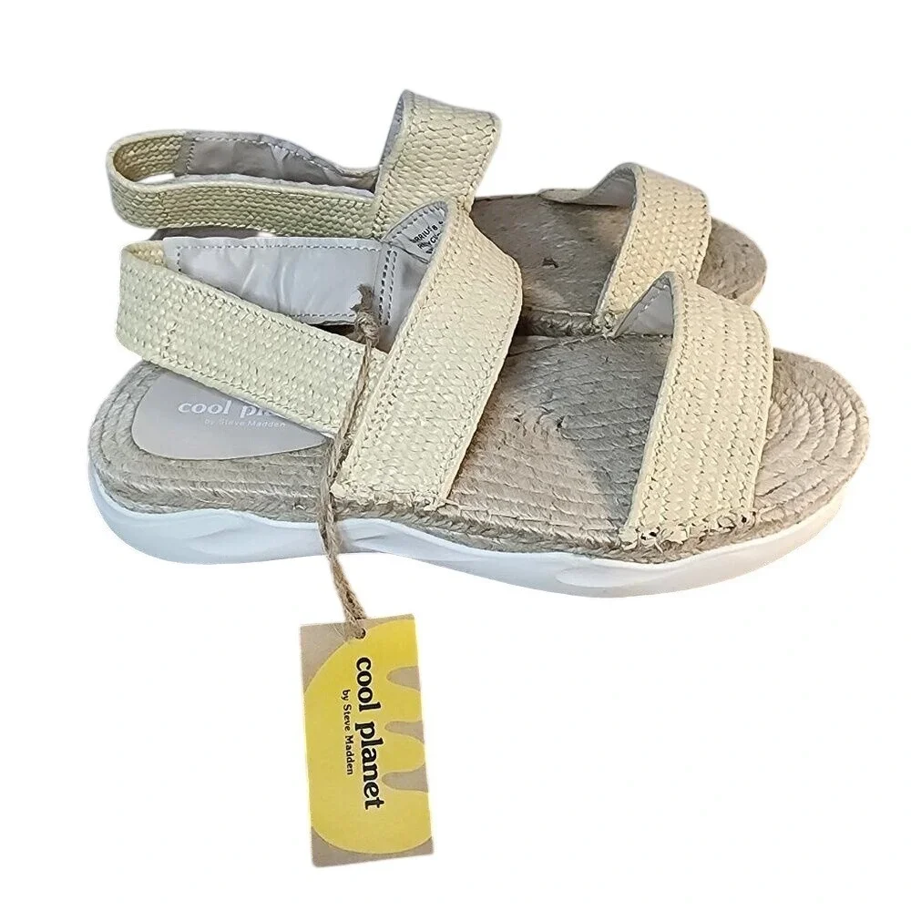 Cool Planet By Steve Madden Sirrius Woven Open Toe Espadrilles Size 8.5M NWT